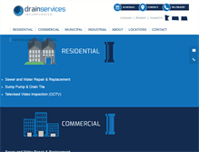 Tablet Screenshot of drainservicesinc.com